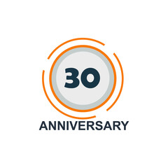Obraz premium 30 Years anniversary celebration vector template design illustration