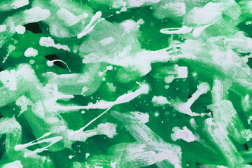 Modern contemporary acrylic background. Colorful texture made with a palette knife. Abstract painting on paper. Mess on the canvas.