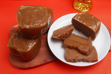 chinese new year cake or kue keranjang