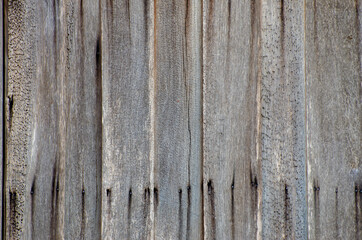 Naklejka premium Wall old wooden plank vertical background and textures.