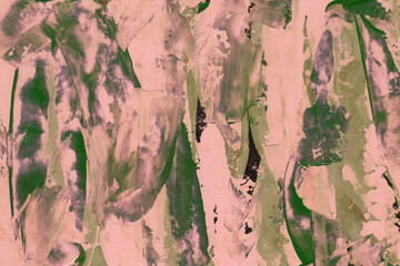 Modern contemporary acrylic background. Colorful texture made with a palette knife. Abstract painting on paper. Mess on the canvas.