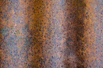 Wall rusty old zinc  vertical background and textures.