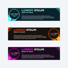 abstract geometric web design banner template