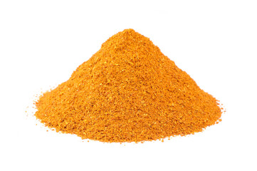 Shashi Egg Curry Masala Powder. Pile of Traditional Indian Spice Isolated on White Background