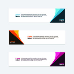 abstract geometric web design banner template
