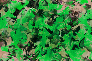 Modern contemporary acrylic background. Colorful texture made with a palette knife. Abstract painting on paper. Mess on the canvas.