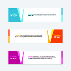 abstract geometric web design banner template