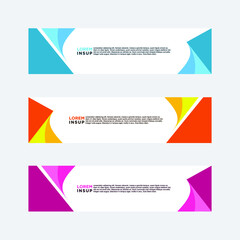 abstract geometric web design banner template