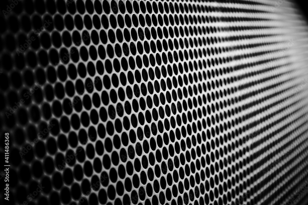 Wall mural black and white abstract binary background of black and white circles