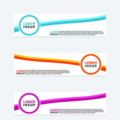 abstract geometric web design banner template