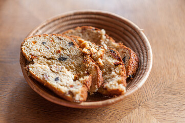 slices of bread in a basket