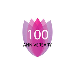 100 years anniversary celebration template vector design illustration