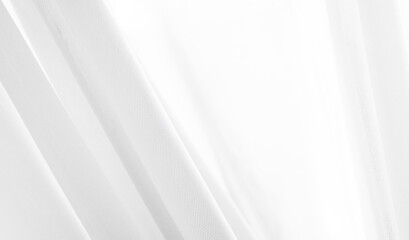 Obraz premium White silk fabric background containing abstract and art. White curtains, Natural linen texture background concept