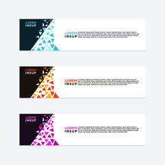 Fototapeta premium abstract geometric web design banner template
