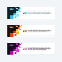 abstract geometric web design banner template