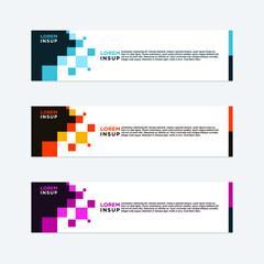 abstract geometric web design banner template