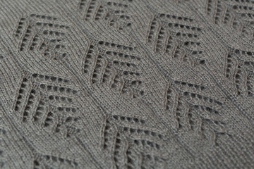 Macro pattern of knitted women's sweater
