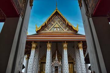 Ordination Hall at Temple of Dawn, Wat Arun is a buddhist temple and derives its name from the...