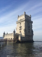 Tower of Belem (Torre de Belem), Lisbon, Portugal. This fortification is UNESCO world heritage.