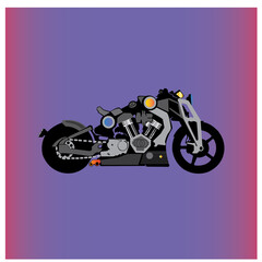Motorcycle modification vector icon illustration isolated design background template