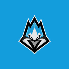 blue jay bird color head mascot logo icon designs vector illustration