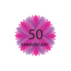 50 years anniversary celebration template vector design illustration