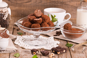 Chocolate truffles. 
