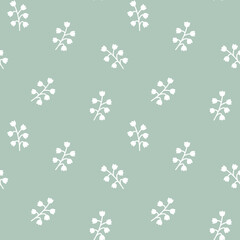 Fototapeta na wymiar Seamless pattern with Lily of the valley. Floral background. For decor and design of fabric, paper, packaging, Wallpaper