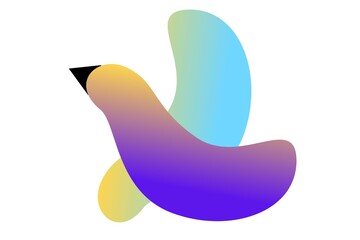 bird flying abstract or illustration for video background