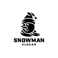 Snowman logo vector icon illustration design 