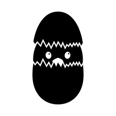 Easter Chicken In Egg Icon