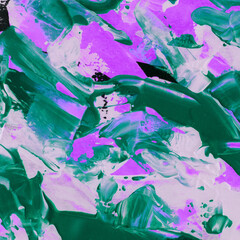 Modern contemporary acrylic background. Colorful texture made with a palette knife. Abstract painting on paper. Mess on the canvas.