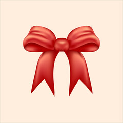 Beautiful pink satin holiday bow.