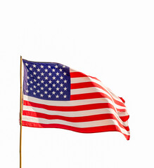 Obraz premium Flag of United States of America isolated on white