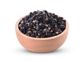 Black goji berry isolated on white background