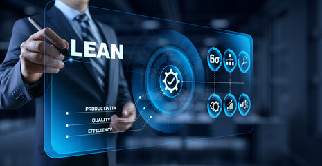 Lean manufacturing DMAIC Six sigma technology concept
