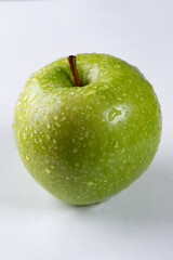 green apple on a white background