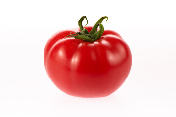 red tomato isolated on white