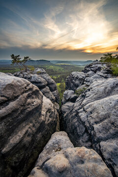 Linienstein Elbsandsteingebirge
