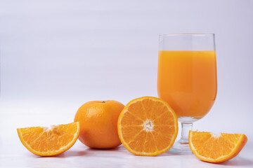 Orange juice isolated on white background