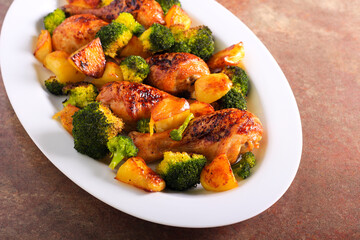 Roast chicken drumsticks