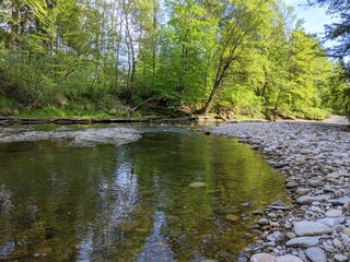 Traun river near Traunreut