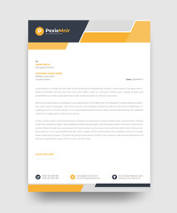 Professional and modern corporate letterhead template
