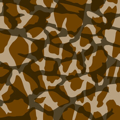 Full Seamless Giraffe Animal Skin Pattern In Vector. Cheetah for apparel dress clothes fabric print background.