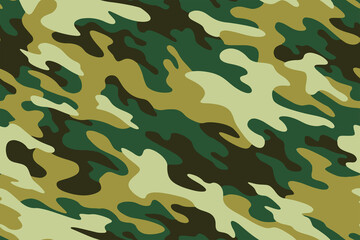 Full seamless khaki camouflage texture pattern vector. Army skin design for textile fabric printing and wallpaper. Design for fashion and home design.