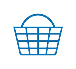 Shopping basket icon in simple design. Vector illustration