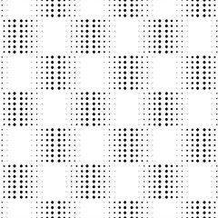 Full Seamless Modern Halftone Texture Pattern Vector. Classic Black and White Halftone Design Fabric Print Background illustration for textile.