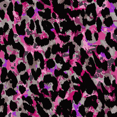 Full seamless leopard cheetah animal skin pattern. Design for textile fabric printing. Suitable for fashion use.