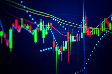 Forex market background, trading on the currency market Forex. Currency exchange rate for world currency: US Dollar, Euro, Frank, Yen. Financial, money, global finance, stock market background.