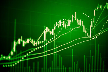 Forex market background, trading on the currency market Forex. Currency exchange rate for world currency: US Dollar, Euro, Frank, Yen. Financial, money, global finance, stock market background.